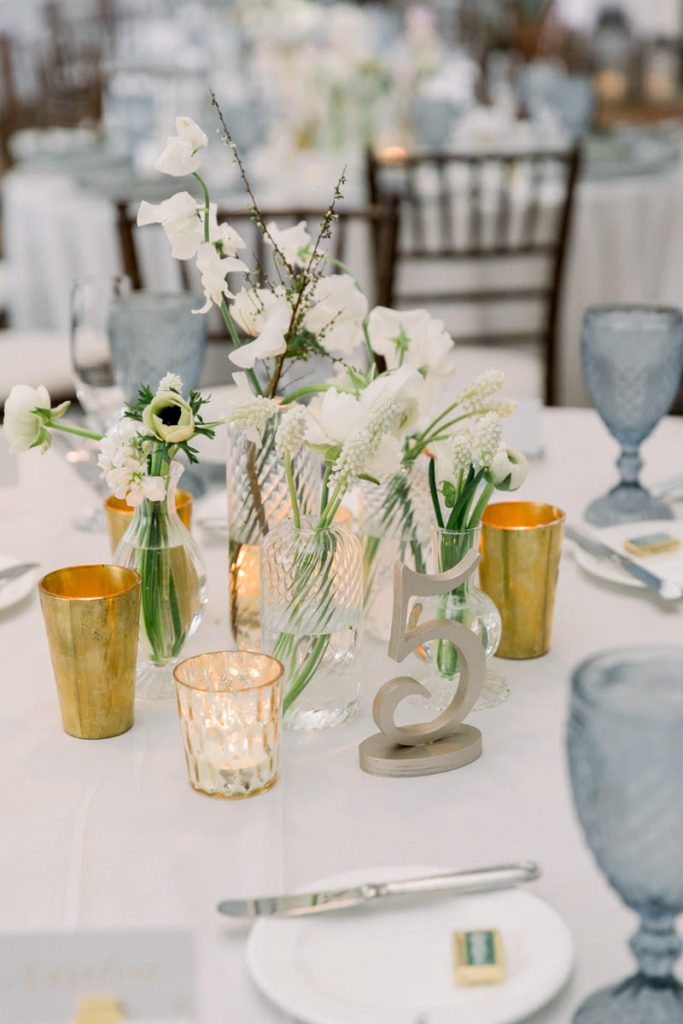 white wedding centrepiece