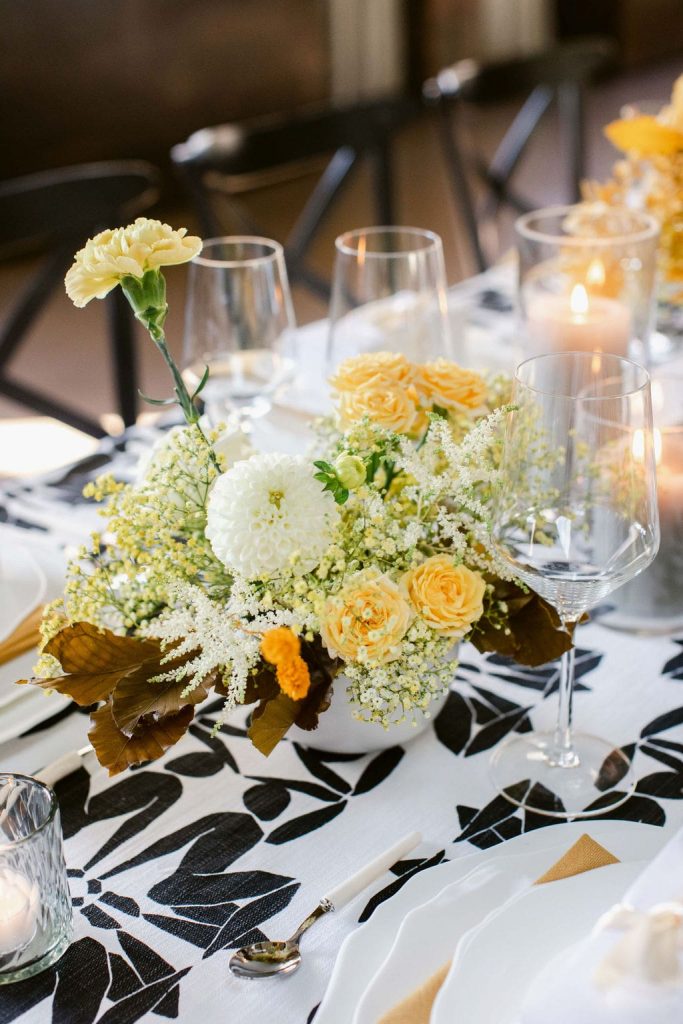 monochromatic color palette centrepiece