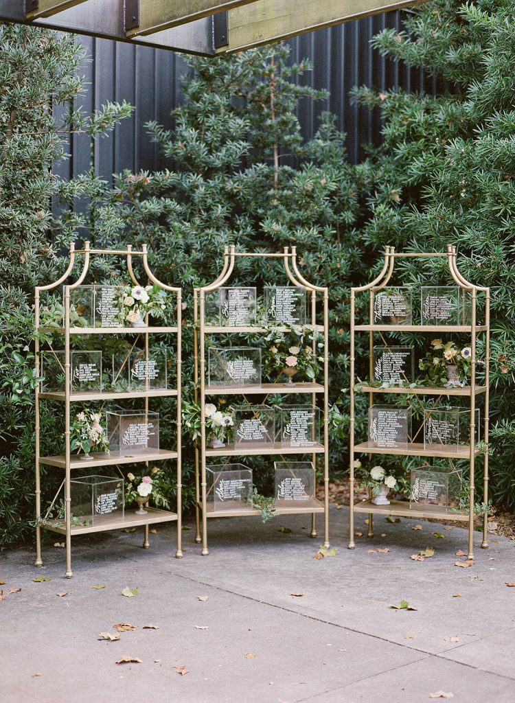 Wedding seating chart for Ships of the Sea Maritime Museum wedding