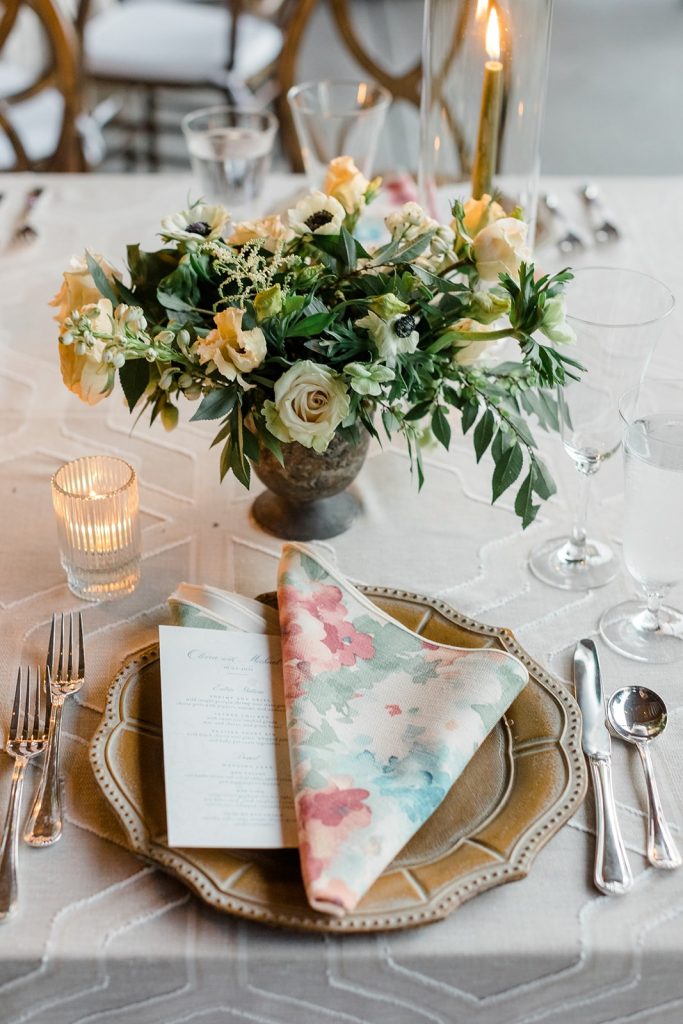 Wedding reception decor for Ships of the Sea Maritime Museum wedding