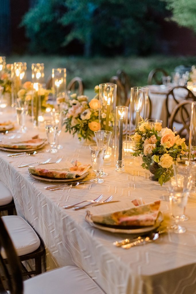 Wedding reception decor for Ships of the Sea Maritime Museum wedding