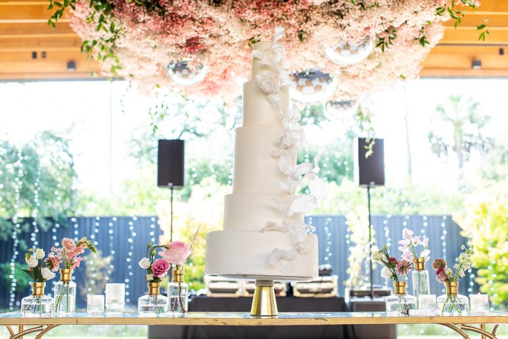 5 tiered wedding cake for wedding at Ships of the Sea Maritime Museum