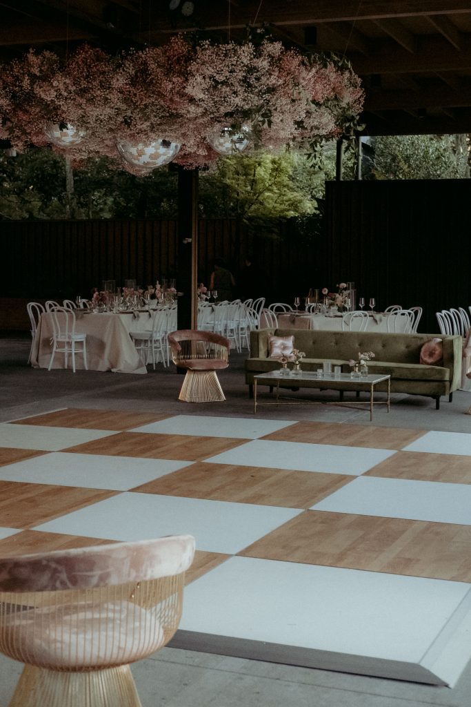 wedding reception decor for wedding at Ships of the Sea Maritime Museum