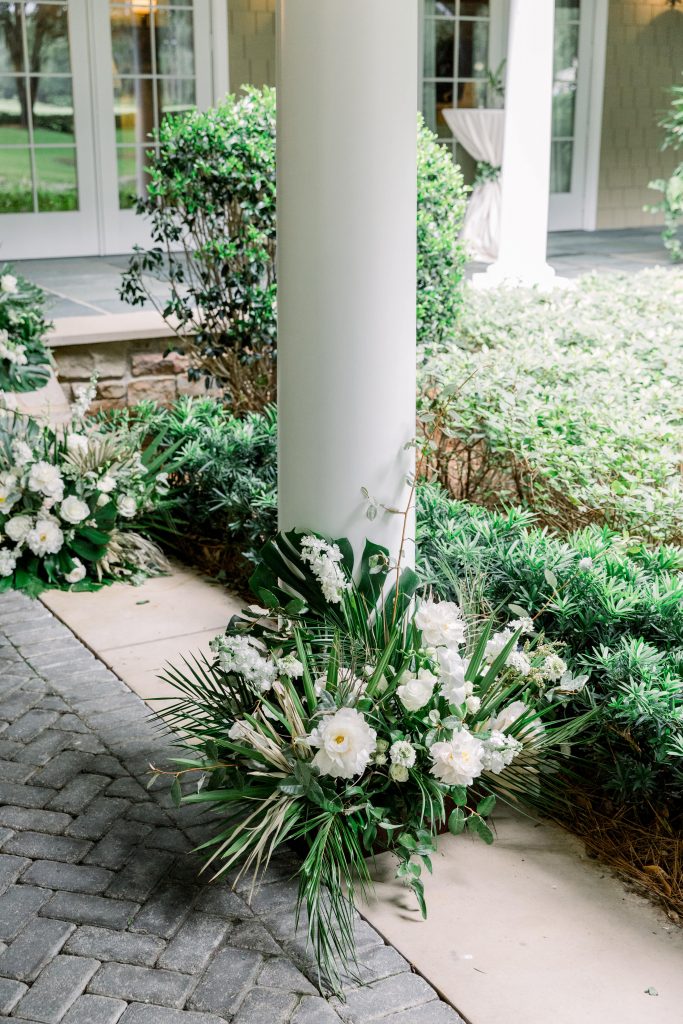 White floral arrangements