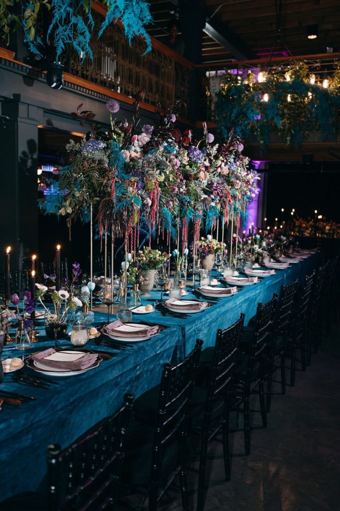Dark and moody wedding design