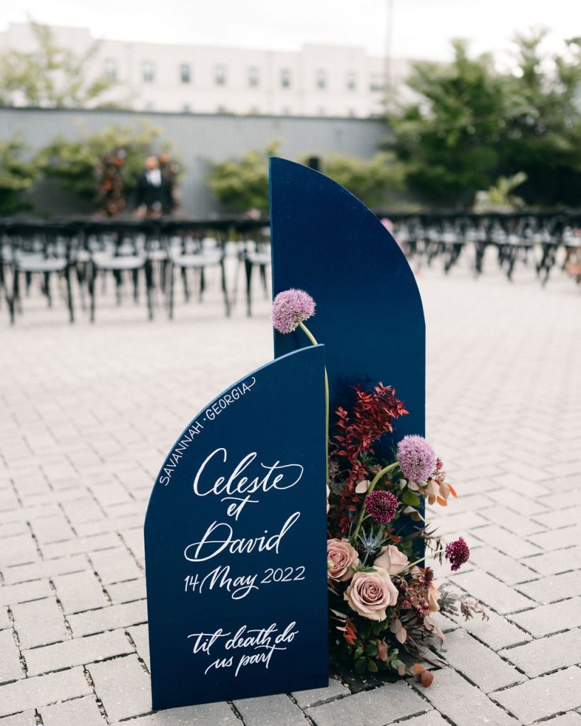 Dark and moody wedding decor