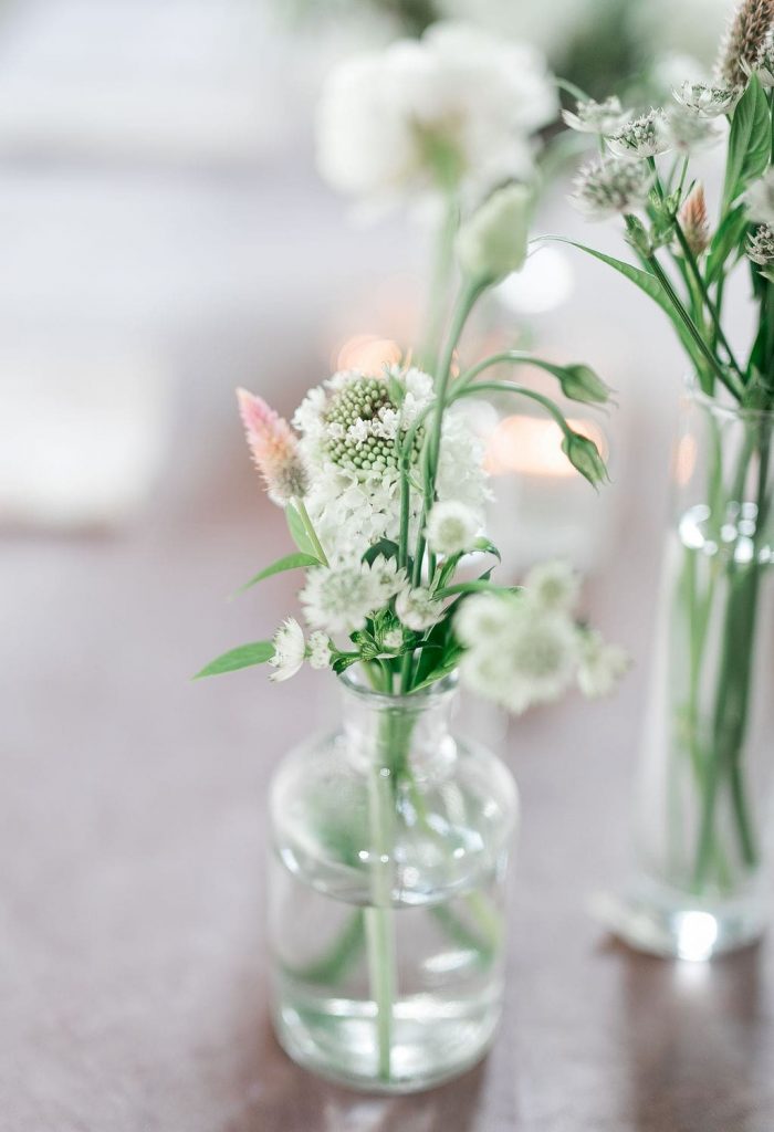 White bud flower arrangements