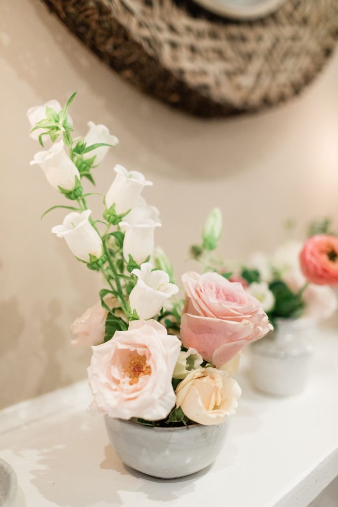 peach bud vase flowers