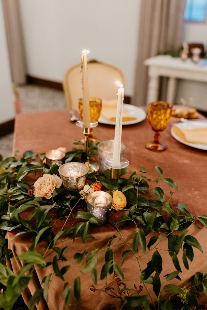 Fall wedding centrepieces