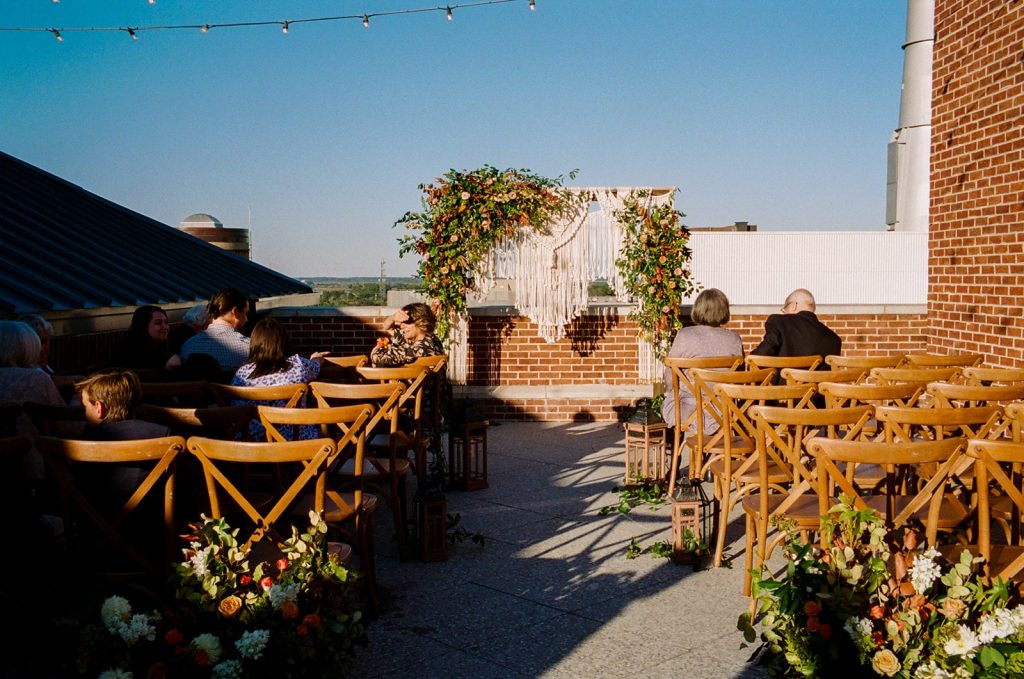 Boho wedding ceremony arch