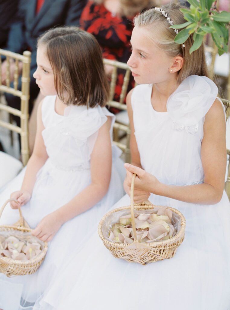 flower girls in white dresses