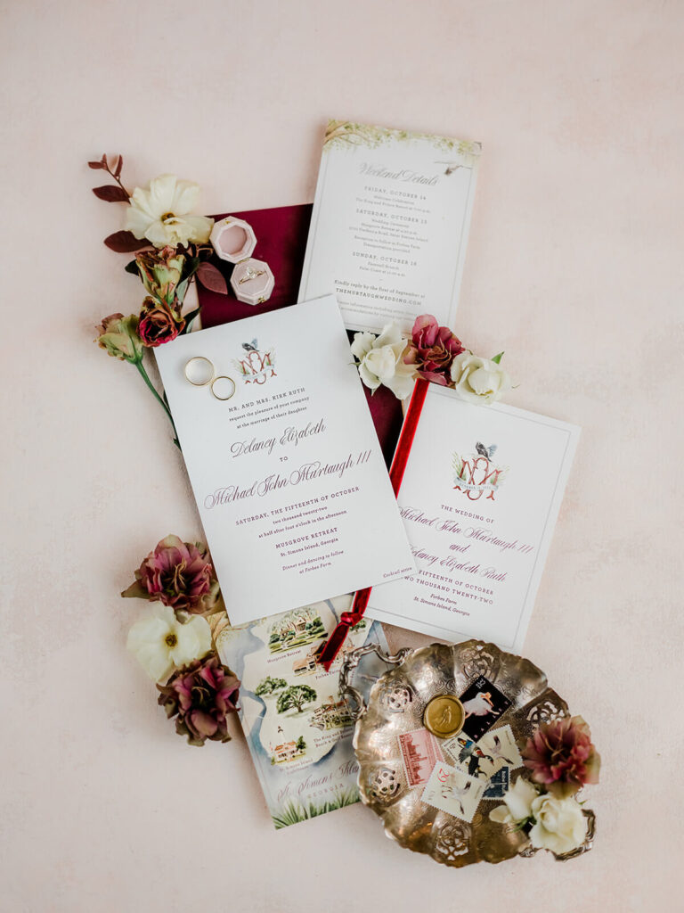 Elegant autumn wedding invitations