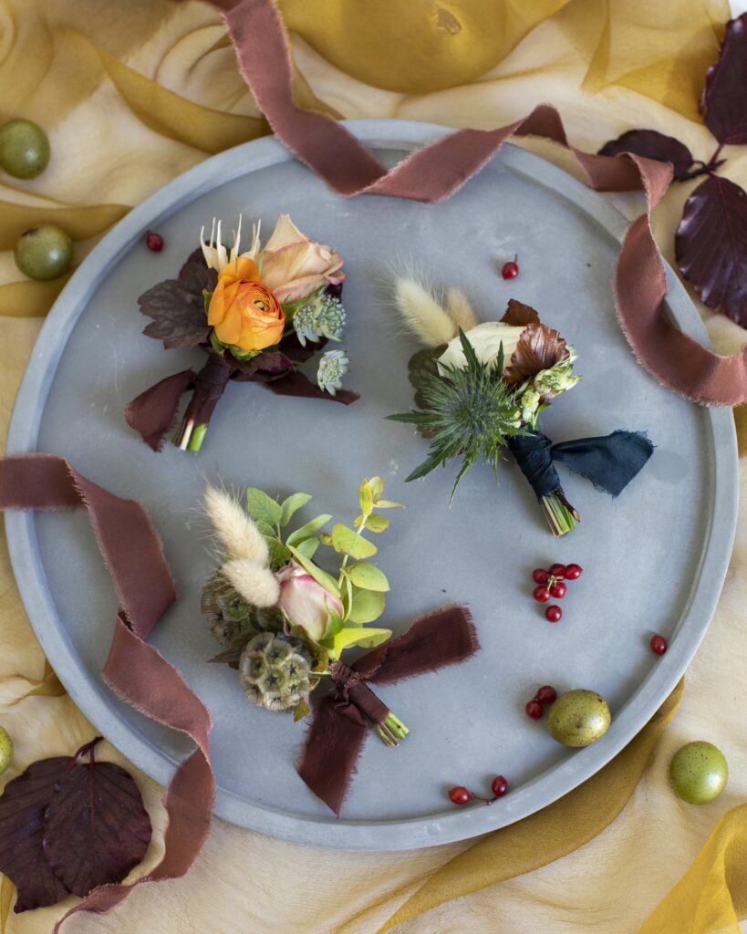 Fall boutonnieres