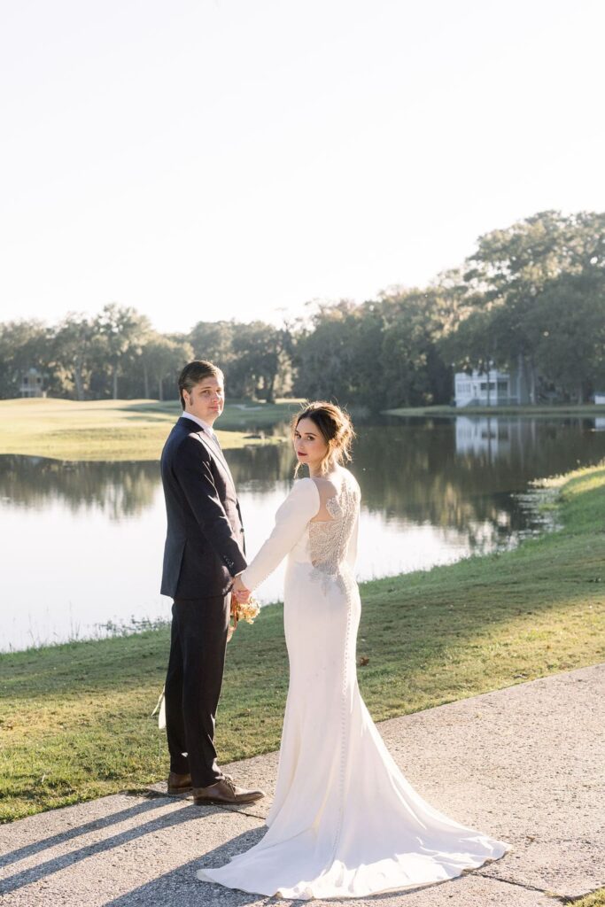 Bride and groom portraits at Daufuskie Island wedding