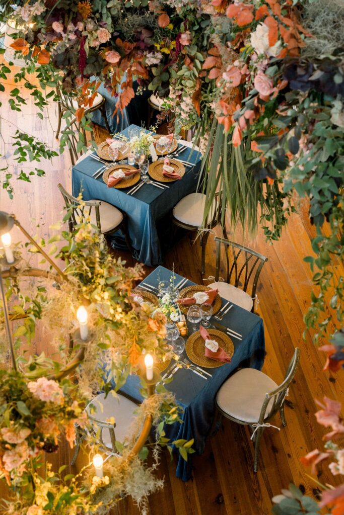 Birds eye view of Haid Point wedding reception