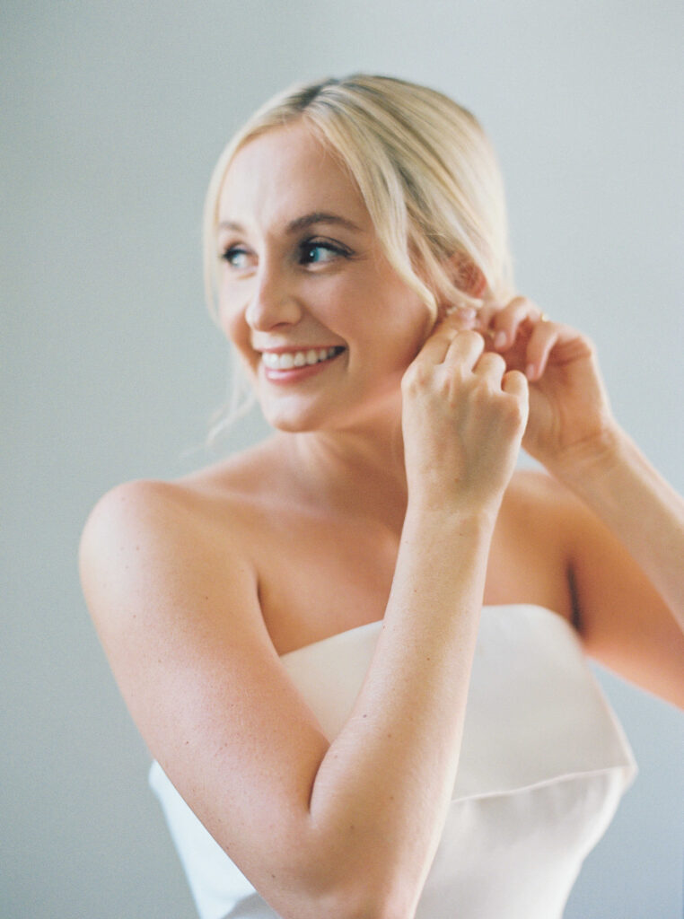 Bride getting ready