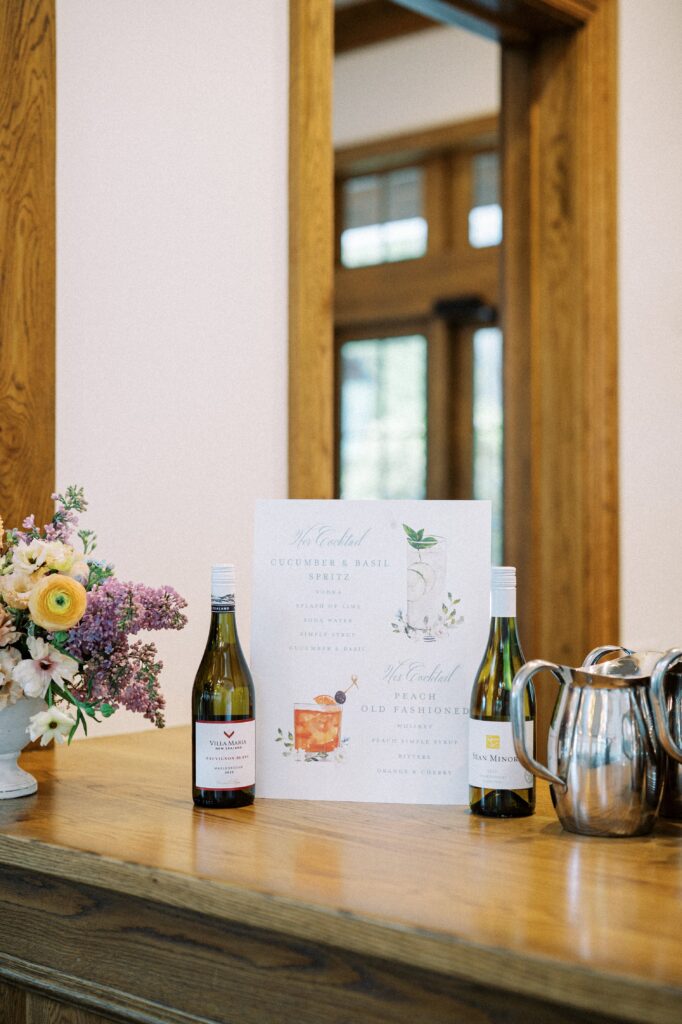 Watercolor bar signage